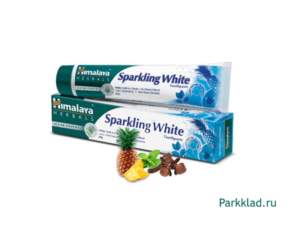 Отбеливающая зубная паста не содержит фтор, лекарственные растения Sparkly White