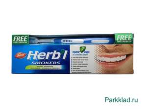 Зубная паста DABUR HERB'L SMOKERS индийского производителя DABUR предназначена для курящих.