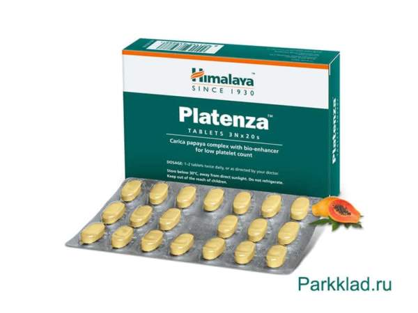 Платенза (Platenza) Himalaya 20 таб. способствует повышению количества тромбоцитов. 